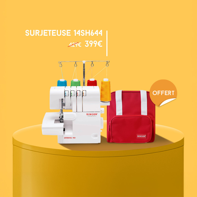 Offre spéciale : Surjeteuse avec sac et cours offerts